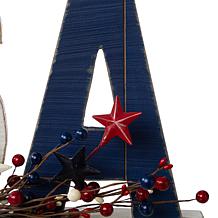 Glitzhome 18" USA Wooden Table Décor