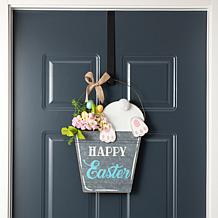Glitzhome 18in H Easter Wooden Bunny Eggs Wall Décor