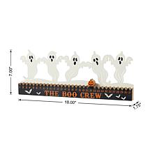 Glitzhome 18"L Halloween Ghost Silhouette Countdown Table Sign