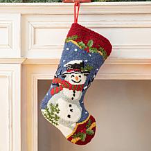 Glitzhome 19in. H Snowman Hooked Stocking