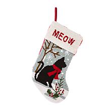 Glitzhome 2-pc Cat and Dog Hooked Stockings