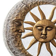 Glitzhome 2-pc. Cement Sun and Moon Stepping Stones