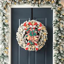 Glitzhome 20" Wooden Christmas Candy Cane Wall Decor