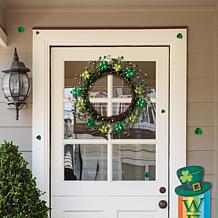 Glitzhome 20in D St. Patrick's Shamrock Berry Wreath