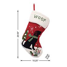 Glitzhome 20in. H Dog Hooked Stocking