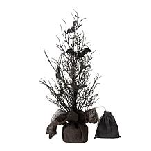Glitzhome 20in.H Halloween Lighted Bats Table Tree Décor