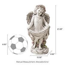Glitzhome 21" Angel Garden Statue with Birdfeeder