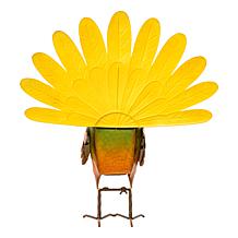 Glitzhome 21.5in. H Thanksgiving Metal Turkey Porch Decor