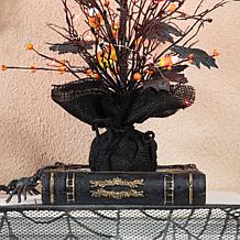 Glitzhome 21in. H Lighted Halloween Candy Corn Berries Table Tree