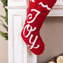 Glitzhome 21"L Hooked Stocking, JOY