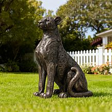 Glitzhome 23.25"H Bronze Finish Leopard Statue