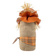 Glitzhome 23.25in. H Fall Linen Scarecrow Doorstop Porch Decor