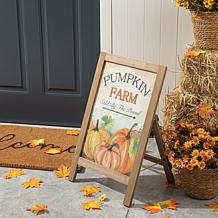 Glitzhome 24in. H Fall Wooden Porch Sign or Standing Decor