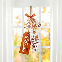 Glitzhome 24in. H Thanksgiving Wooden Give Thanks Door Hanger