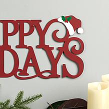Glitzhome 24in. L Metal HAPPY HOLIDAYS Christmas Wall Decor