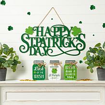 Glitzhome 24in L Metal HAPPY St. Patrick's Day Wall Decor