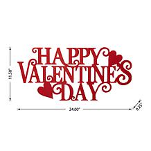 Glitzhome 24in L Metal HAPPY VALENTINE'S DAY Wall Decor