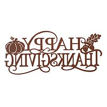 Glitzhome 24in.L Metal Happy Thanksgiving Wall Décor