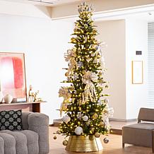 Glitzhome 25.75" Gold Metal Glitter Tree Collar