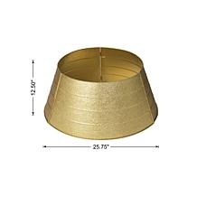 Glitzhome 25.75" Gold Metal Glitter Tree Collar