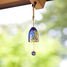 Glitzhome 26" Glass Twist Glaze Windchime