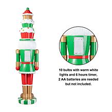 Glitzhome 28" Resin Christmas Nutcracker Lighted Porch Décor