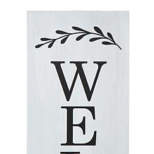 Glitzhome 30" Double Sided Solid Wood Box Porch "Welcome" Sign