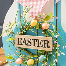 Glitzhome 30in H Easter Wooden Bunny Porch Decor