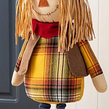 Glitzhome 33-38"H Fall Fabric Scarecrow Porch Decor w Telescoping Legs