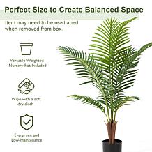 Glitzhome 3.5ft. Faux Areca Palm Tree in Pot