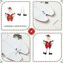 Glitzhome 36" Metal Santa HOHOHO Yard Stake