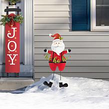 Glitzhome 36" Metal Santa HOHOHO Yard Stake