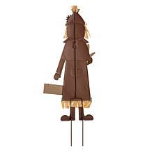 Glitzhome 36.25in. H Metal Scarecrow Yard /Standing /Hanging Sign