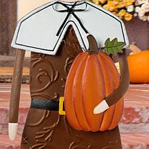 Glitzhome 36in. H Metal Thanksgiving Pilgrim Boy Yard/ Hanging Decor