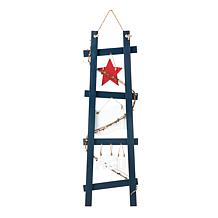 Glitzhome 36in H Patriotic Americana Ladder-shaped USA Porch Decor