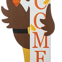 Glitzhome 36in.H Thanksgiving Wooden Turkey Welcome Porch Décor