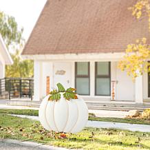 Glitzhome 39.5"H Fall Oversized Metal Pumpkin Yard Stake or Wall Dé...