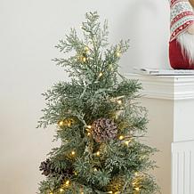 Glitzhome 4' Artificial Pine Christmas Tree w/130 White Lights & Urn