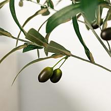 Glitzhome 4' Faux Olive Tree in Pot