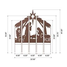 Glitzhome 41.5" Metal Nativity Combo Yard Stake