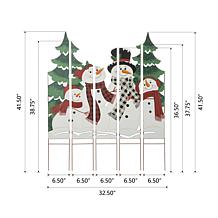 Glitzhome 41.5" Metal Snowman Family Combo Yard Stake