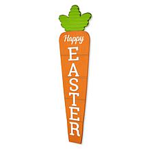 Glitzhome 41.5in H Easter Wooden and Metal Carrot Porch Decor