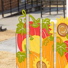 Glitzhome 41.75"H Fall Metal Pumpkin Patch Combo Yard Stake