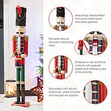 Glitzhome 42" Wooden Christmas Soldier Nutcracker