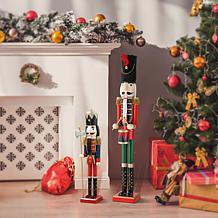 Glitzhome 42" Wooden Christmas Soldier Nutcracker