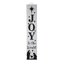 Glitzhome 42"H Lighted Wooden Nativity Porch Sign
