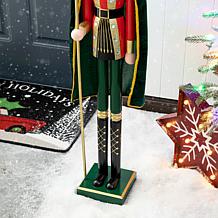 Glitzhome 42in. H Wooden Christmas King Nutcracker