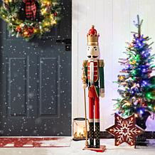 Glitzhome 42in. H Wooden Christmas King Nutcracker