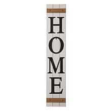 Glitzhome 42in H Wooden Home Porch Sign with 3 Changeable Wreathes.
