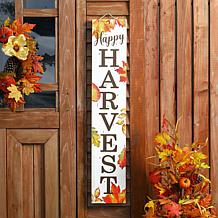 Glitzhome 42in.H Fall Lighted Maple leaves Wooden Porch Sign